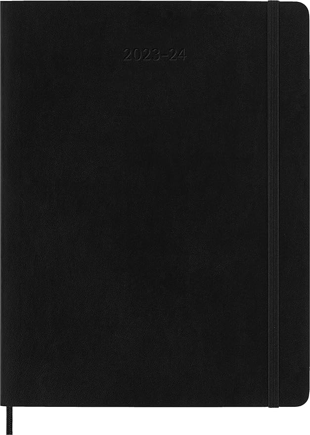 Moleskine Classic 18 Month 2023-2024 Weekly Planner, Soft Cover, Xl (7.5" X 9.75"), Black