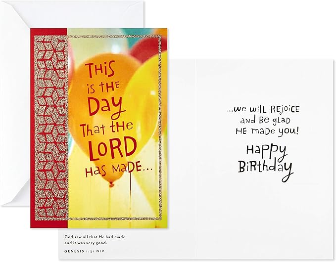 Dayspring Assorted Religious Birthday Cards (Christian Blessings, 12 Cards and Envelopes)