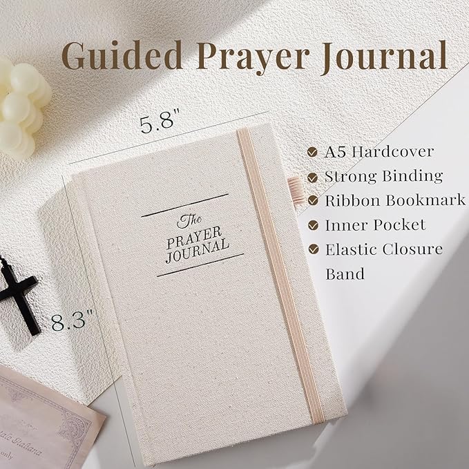 JUBTIC Prayer Journal for Woman, Bible Journal with Verse, 60 Weeks Scripture, Faith & Devotional Journal, Christian Planner, Bible Study Notebooks for Note Taking, Religious Christian Gifts for Women