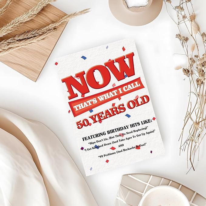 Funny 50th Birthday Card for Women Men, Birthday Gift for Men,50th Birthday Gifts for Him Her,Happy 50th Birthday Card for Men,50 Year Old Gifts,50th Birthday Gift Ideas