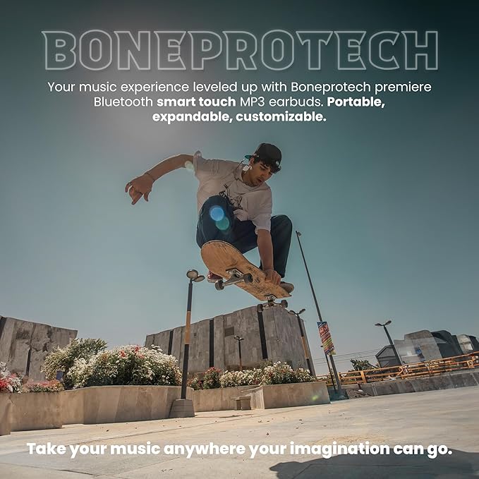 Premier Bluetooth Smart Touch Earbuds, Customizable Screen Saver, MP3 Player, Control Social Media, Calls, and Messeging, Advanced V5.3 Technologies 2024 (Champagne)