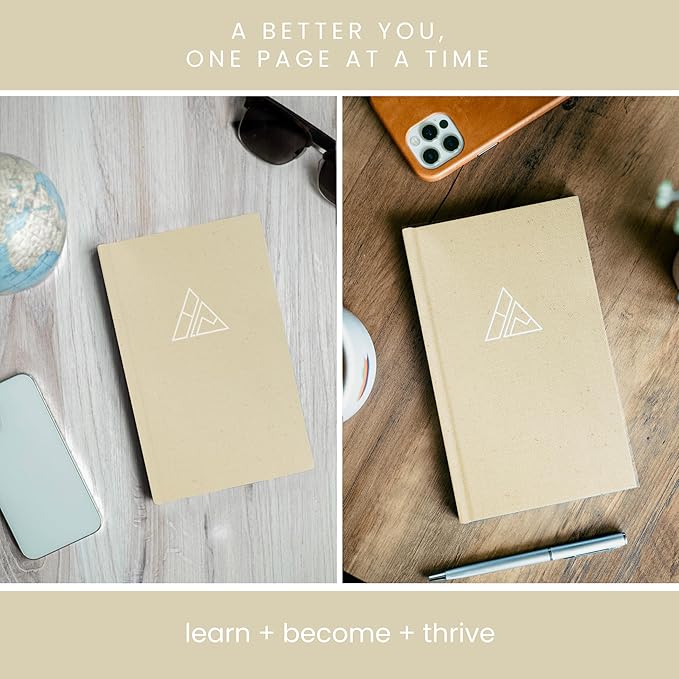 Self-Mastery Journal for Men - Gratitude Journal – 5 Minute Journal - Reflection Manifestation Journal for Mindfulness – Goal/Guided Gratitude Journal for Women & Men (Cream, Self Care Journal)