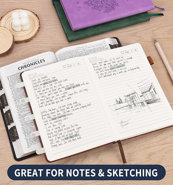 Lined Journal Notebook for Women Men, A5 Hardcover Leather Journals for Writing, 200 Pages Thick Paper, Daily Journal Notebook for Work, School, Note Taking, Business, Travel, College Ruled