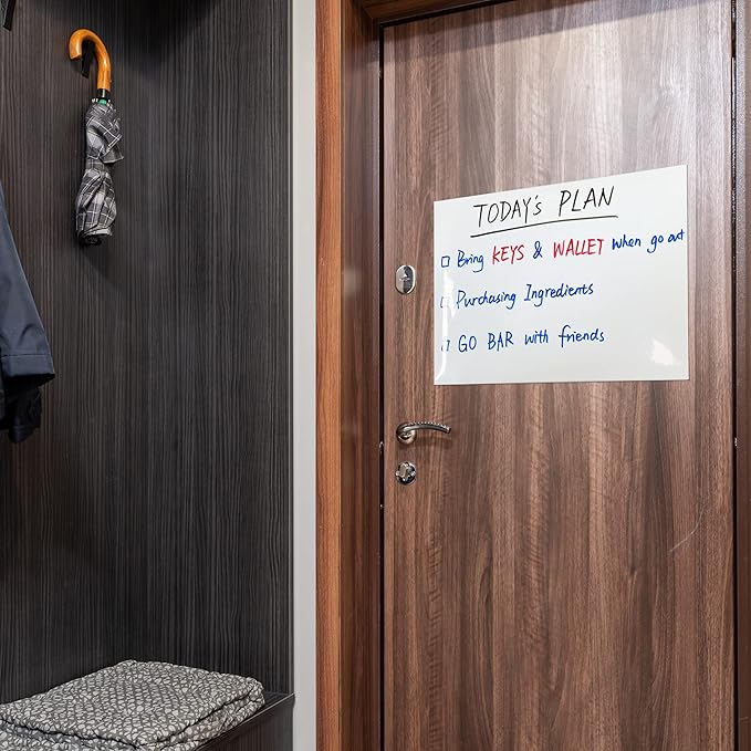 Dry Erase Board Sticker-Whiteboard Stickers-8.27''x11.69'' Removable Dry Erase Sheets-Fridge Magnetic Paper Alternatives for Wall/Desk/Refrigerator/Door/Home/Office/Classroom (White-6Pcs)