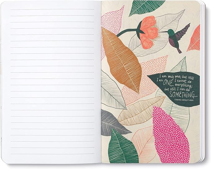 Compendium Softcover Journal - We can begin by doing small things. – A Write Now Journal with 128 Lined Pages, 5”W x 8”H