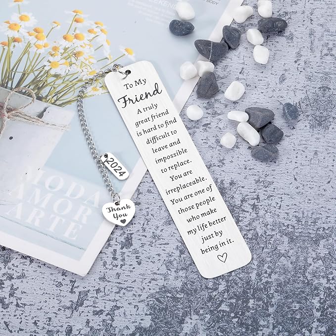 Best Friend Gifts for Women Bookmark Gifts for Friendship Christamas Stocking Stuffers for Friends Valentine's Day Gifts Galentine’s Day for Best Friend Female Birthday Graduation Gifts for Women