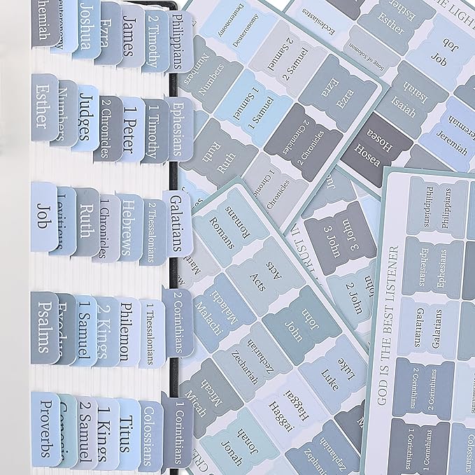 Mr. Pen- Bible Tabs, 75 Tabs, Laminated Bible Tabs for Women and Men, Bible Tabs for Study Bible, Bible Index Tabs, Bible Book Tabs, Bible Labels Tabs, Mr Pen Bible Tabs