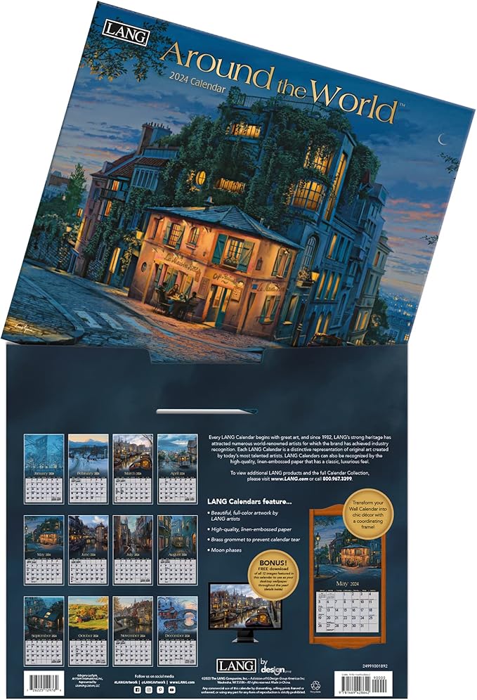 Lang Companies, Around The World 2024 Wall Calendar