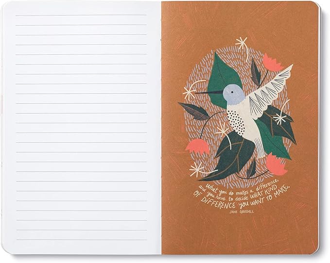 Compendium Softcover Journal - We can begin by doing small things. – A Write Now Journal with 128 Lined Pages, 5”W x 8”H