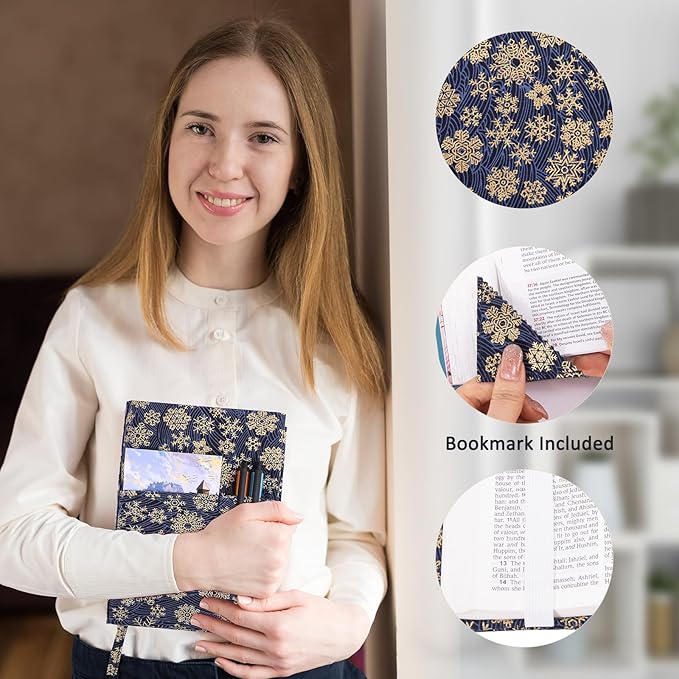 Book Covers with Corner Bookmark - Fabric Dust Jackets for Books - Book Protector for Book Lovers - Book Covers for for Paperbacks,Hardcover,Bibles - Soft Cover Book Sleeve for AA Books