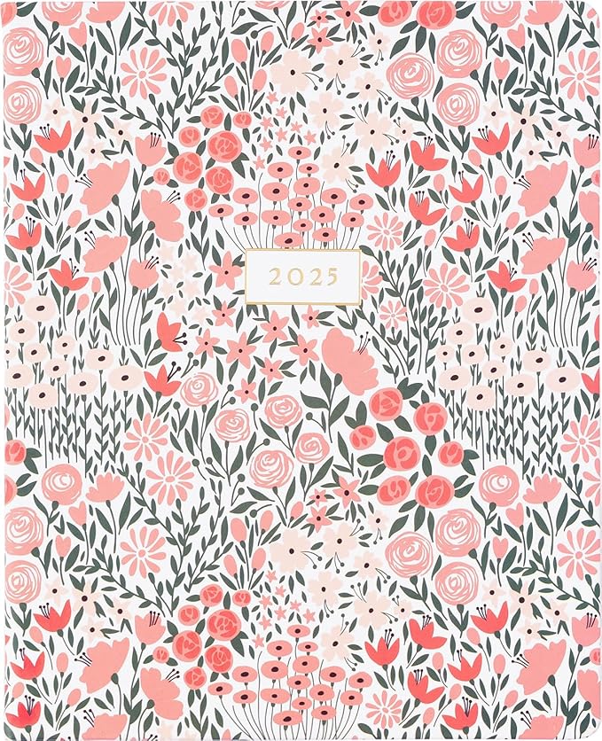 Eccolo 2025 Large Agenda Planner, 12 Month, Yearly, Monthly & Weekly Pages, Habit & Gratitude Tracker (Flexi-Cover - 8 x 10")