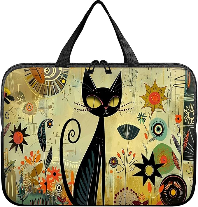 Laptop Sleeve Case Bag 15 inch, Graffiti Cat Slim Carrying Case Durable Handbag Travel Laptop Bag for 15 inch MacBook Air M3/M2/15 Pro/Surface Laptop 7/6/5/4/3/ Dell XPS 15 Plus