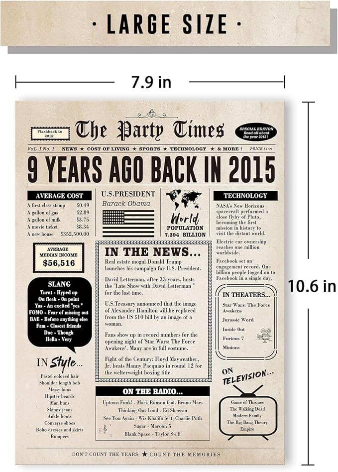 Happy 9th Birthday Card Gifts for Boy Girls, Unique 9th Birthday Decorations for Daughter Son, 9 Year Old Bday Gift Cards for Grandson Granddaughter