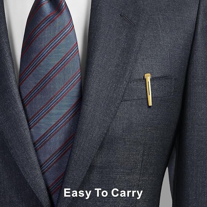 Cambond Ballpoint Pens Ink Pens - Gold Pen Bulk Pens Gift for Men Women Police Retractable Smooth Writing Pens Pack Black Ink 1.0 mm Medium Point,3 Pens with 3 Refills (Gold)