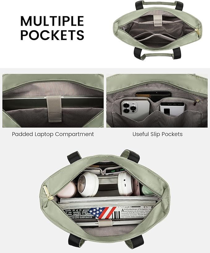 LOVEVOOK Tote Bag for Women，Lightweight Work Bag for Teacher, 15.6 Inch Laptop Bag，Large Shoulder Bag