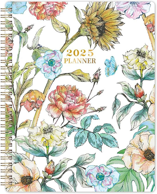 2025 Planner - Planner/Calendar 2025, Jan.2025 - Dec.2025, 8" x 10", 2025 Planner Weekly & Monthly Thick Paper, Perfect Daily Organizer - Art Floral
