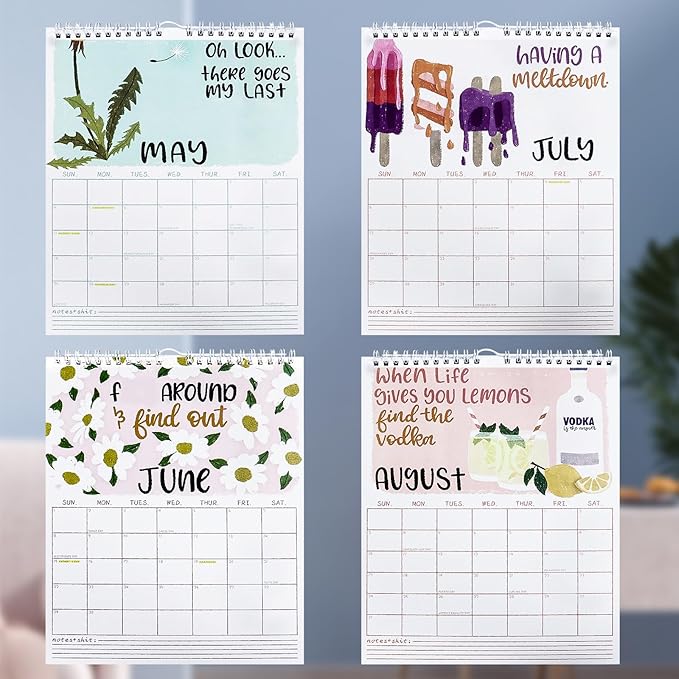 Here We Go Again 2025 Calendar, Fun Here We Go Again Calendar, Hanging Month Hanging Calendar, Match Your Witty Personality, Novelty Planning Wall Calendar Note Pads for Home Office