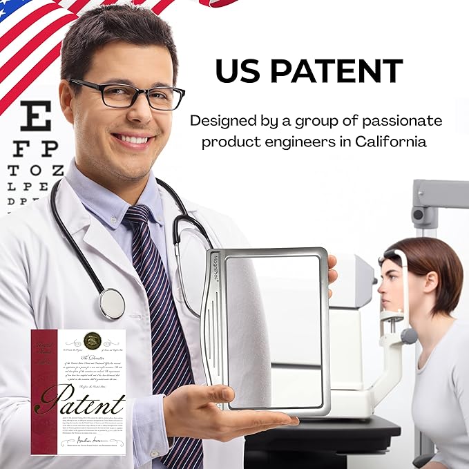 MAGNIPROS 5X Large LED Page Magnifier for Reading with 3 Color Lighting Modes & Anti-Glare Lens to Reduce Eye Strain-Perfect for Small Prints, Aging Eyes, Low Vision and Seniors