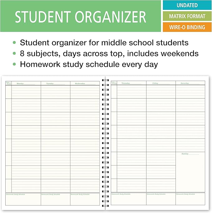 Undated Student Organizer for Middle School (SO-8) - KL-5KF3-CI7Y