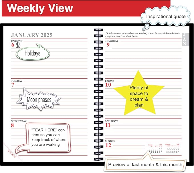 2025 Datebook & City Themed Planner – Resource Guide with Daily, Weekly & Monthly Views – 3-Year Reference Calendar - Multi-Purpose Travel Notebook Guide & Adventure Diary (Des Moines '25)