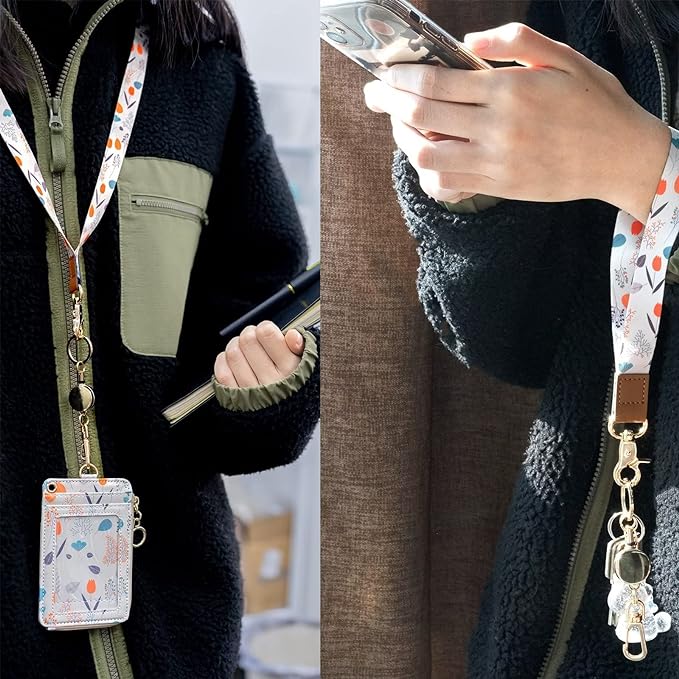 Bling Retractable Keychain, Cute Metal Carabiner Badge Holder,Retractable Badge Reel with Claw Clasp for Id Card Holders Key Ring (2Pack Glittery Purple)