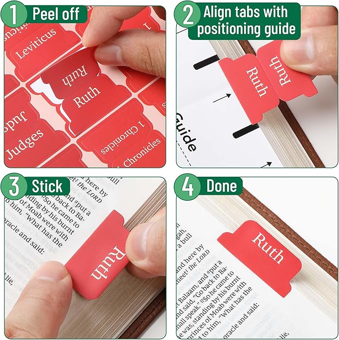 Mr. Pen- Bible Tabs, 75 Tabs, Rainbow Theme, Laminated Bible Tabs for Women and Men, Bible Tabs for Study Bible, Bible Index Tabs, Bible Book Tabs, Bible Labels Tabs, Mr Pen Bible Tabs