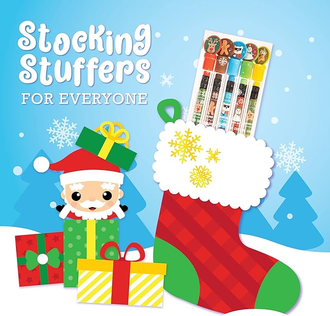 Holiday Smencils for Grown Ups - HB #2 Patented Gourmet Scented Fun Pencils, 5 Count - Stocking Stuffer, White Elephant Gifts for Adults, Office Supplies, Party Favors