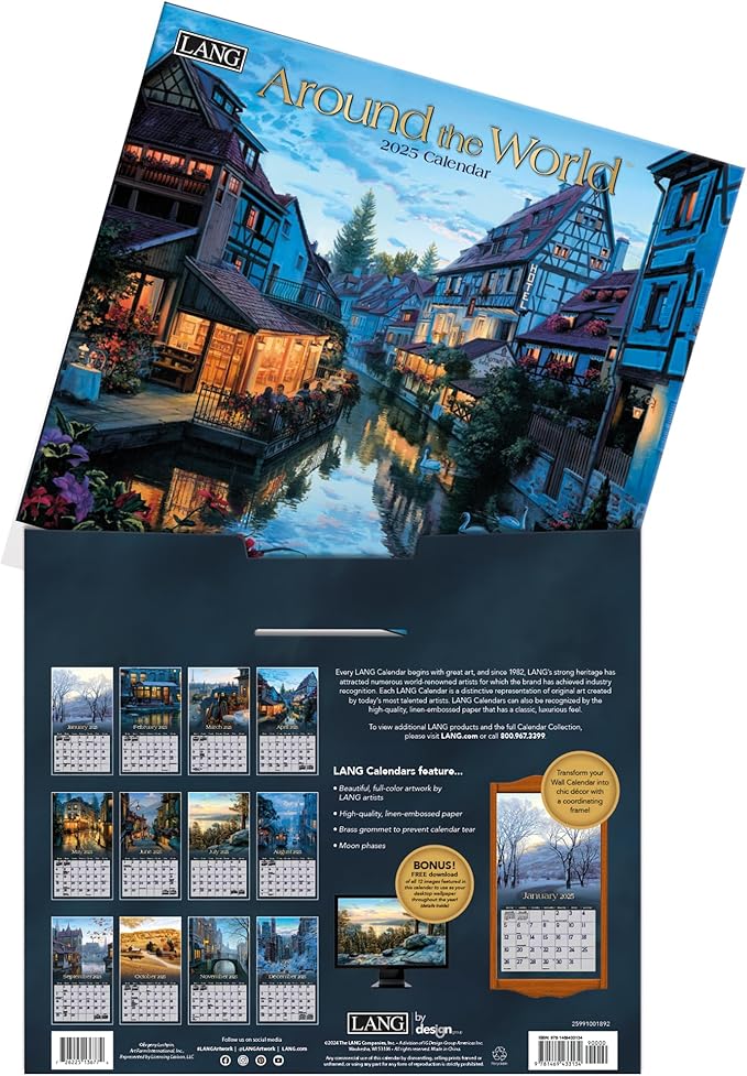 LANG Around The World 2025 Wall Calendar (25991001892)