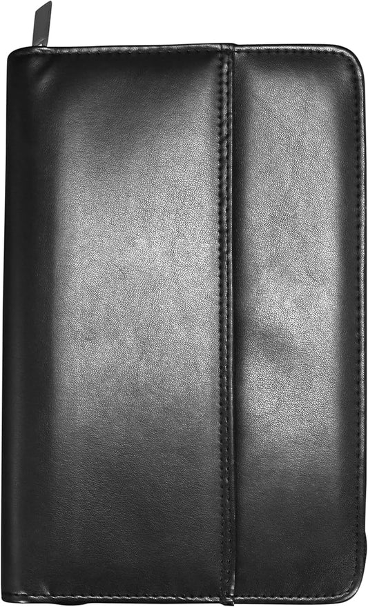 Iconikal Undated Monthly and Weekly Organizer Planner Calendar Portfolio, Black, 5 x 8-Inches