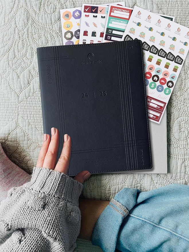 2024-2025 Weekly Appointment Book & Planner by STRIVE ZEN, 7" x 9", 15 Minutes Blocks, Hourly Planning, 18 Months, Academic, Professional, July 24- December 25