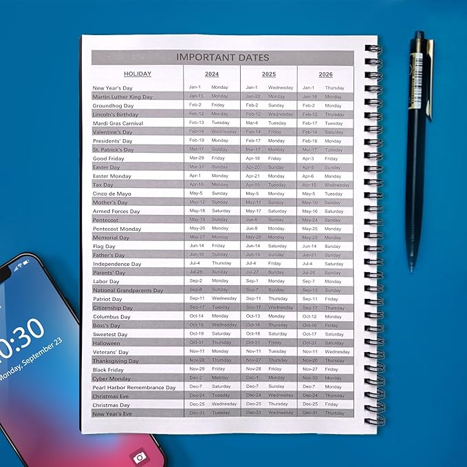 Cheneyboo Calendar Planner 2025 - January 2025-June 2026, Calendar Planner 2025-2026, 7.5"x10.2" Large Size Planner with Double Inner Pocket, 18 Month Calendar Planner