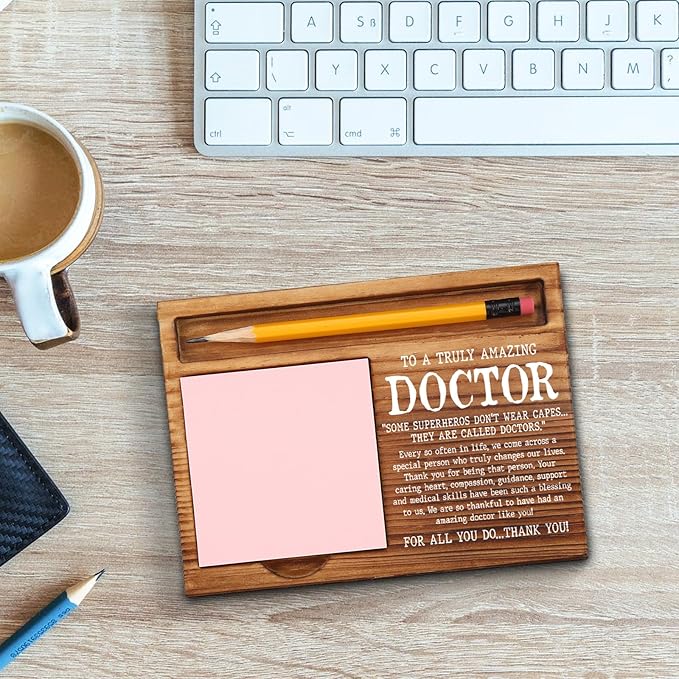 Doctor Sticky Note Holder, Thank You Doctor Gifts, Doctor Appreciation Gifts, Doctor Office Desk Self-Stick Note Pad Holders GSH344