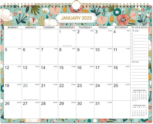 2025 Wall Calendar - Wall Calendar 2025, Jan. 2025 to Jun. 2026, 14.8" x 11.4" Monthly Wall Calendar with Julian Date, Calendar 2025 with Thick Paper