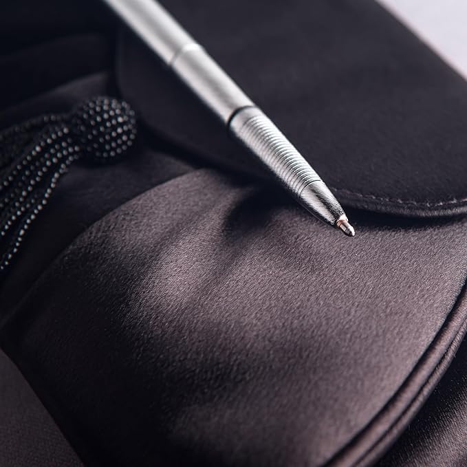Fisher Space Pen Brushed Chrome Bullet Space Pen, Ballpoint, Brass, Black Ink, Gift Box