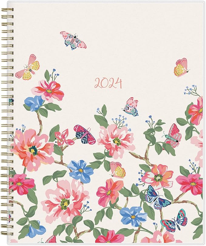 Blue Sky 2024 Weekly and Monthly Planner, January - December, 8.5" x 11", Frosted Cover, Wirebound, Fly By (140195-24)