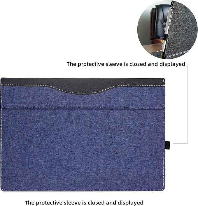 Laptop Cover for MSI Summit E13 Flip Evo Professional Laptop A11MT-022 /Summit E13 Flip Evo A12M / E13 FlipEvo A13MT 13" PU Leather Inside Pocket Cover (Blue)