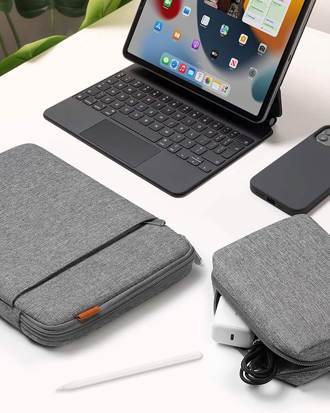 Inateck 360° Protective Laptop Bag with Accessory Bag, Compatible with 16-inch MacBook Pro/Max M4 M3 M2 M1 2019-2023, Gray