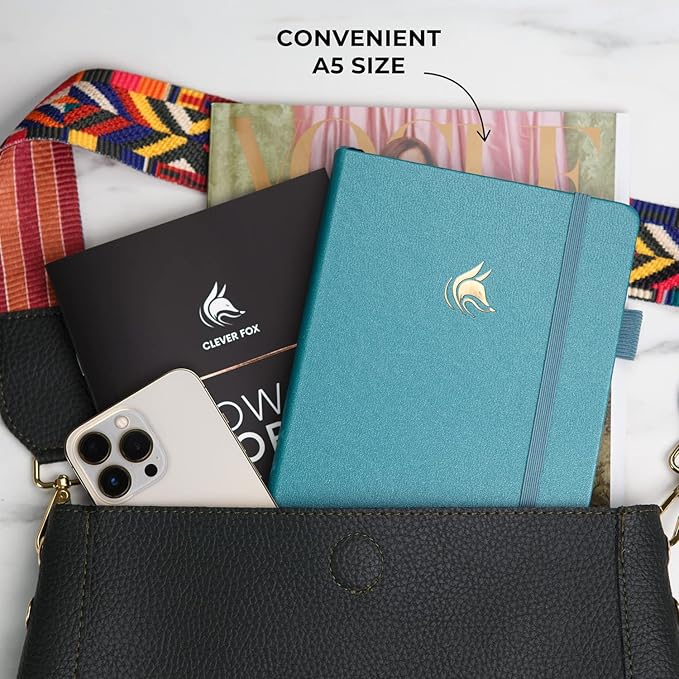 Clever Fox Dated Planner Premium Edition – 2025-2026 Weekly Planner for Planning, Goal Setting & Time Management – Planner Notebook with Habit Tracker & to-do List – A5 Size (Aquamarine)