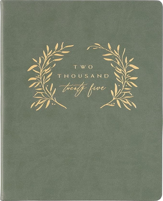 Eccolo 2025 Large Agenda Planner, 12 Month, Yearly, Monthly & Weekly Views, Reminders, Goals Tracker (Flexi-Cover - 8 x 10")