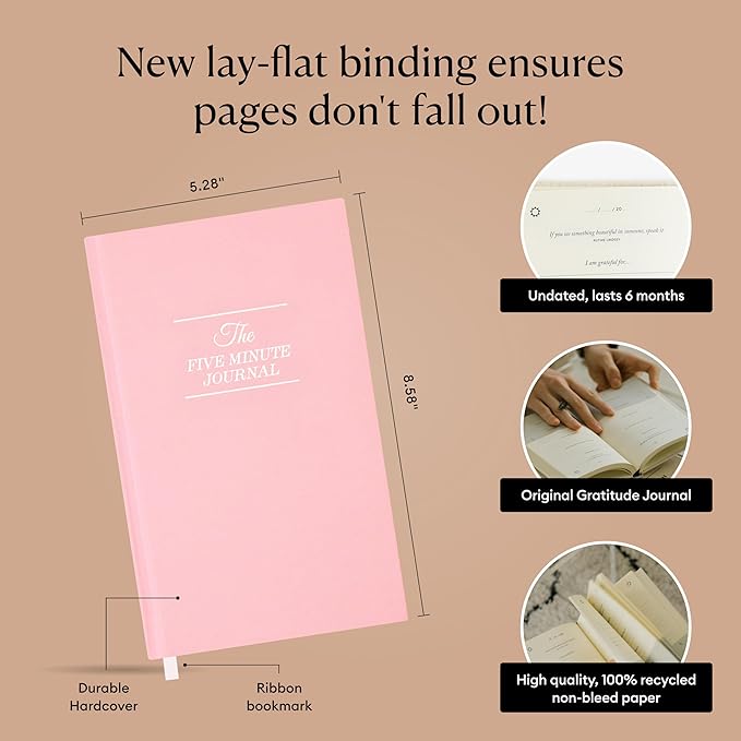 Intelligent Change: The Five Minute Journal - Daily Gratitude Journal for Happiness, Mindfulness, and Reflection - Undated Life Planner