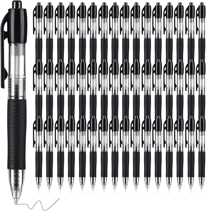48 Pack Mini Ballpoint Pens Small Pocket 1.0mm Black Ink Pens Short Pen for Badge Office School Teacher Classroom Student Gifts