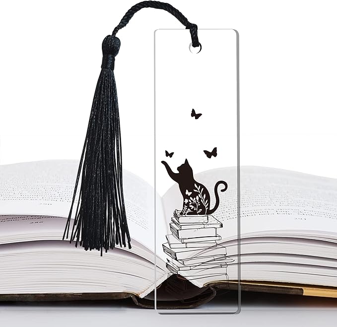 Cat Book Markers for Women Inspirational, Funny Bookmarks for Students Teachers School Home Office Supplies, Book Lover Cat Lover Girl Friends Sister Female Gifts