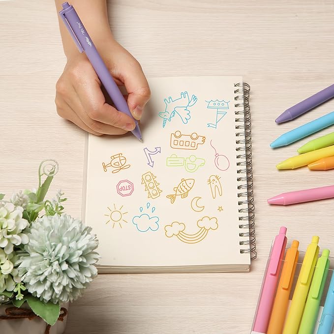 Mr. Pen- Retractable Gel Pens, 12 Pack, Bright Color Ink Gel Pens, Gel Pens Fine Point, Retractable Pens, Cute Pens, Gel Ink Pens, Aesthetic Pens for Journaling Fine Tip Pens