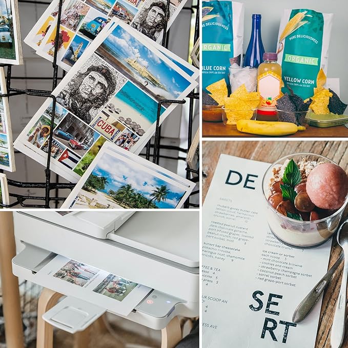 Glossy Photo Paper 8.5x11 Inch, Goefun 200GSM/54LB Inkjet Printer Paper for Dye Ink,100 Sheets