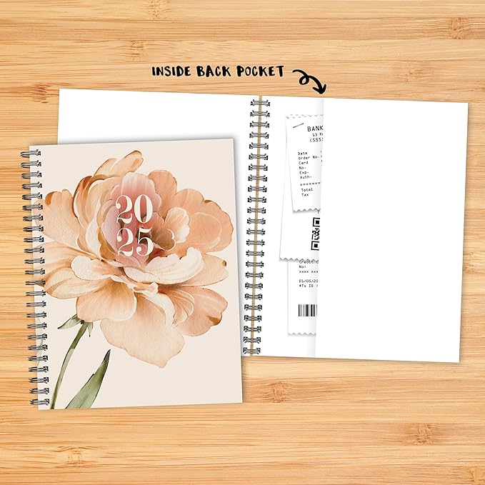 Willow Creek Press Peony 2025 Softcover Spiral-Bound Weekly Planner (8.5"x11")