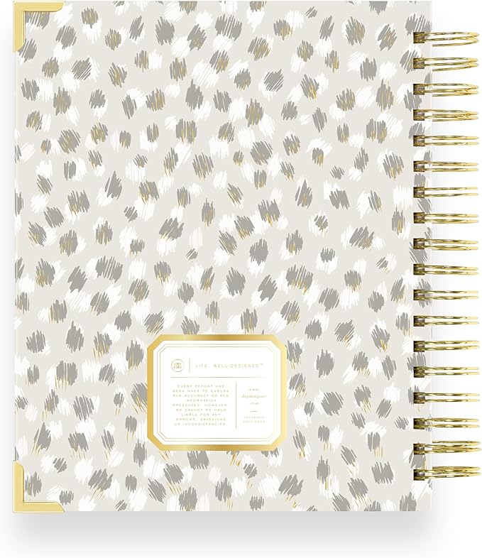 Day Designer 2025 Daily Planner – Premium Planner for Stylish Organization. Combines Monthly Calendar, Hourly Schedule, To-Do List, Gratitude, Goal Setting, Inspirational Quotes, Stickers & More. Elegant laminated Cover with Gold Accents (Chic)