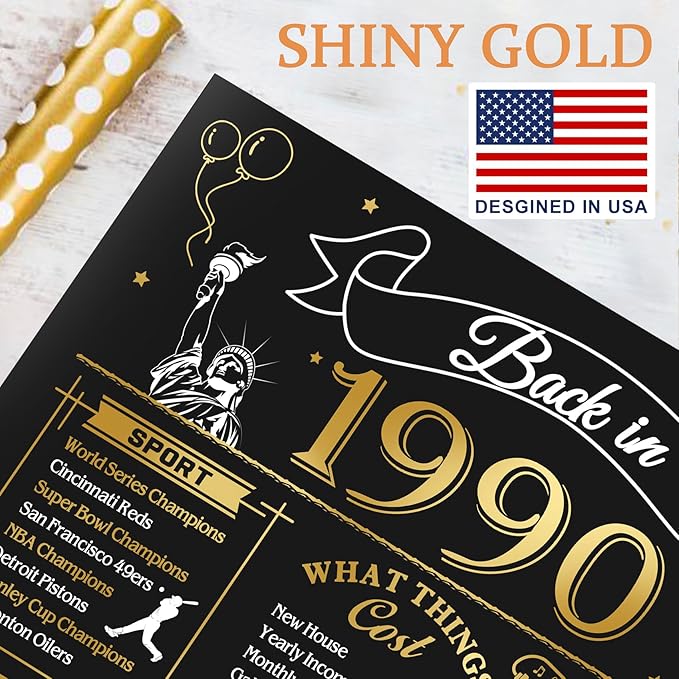 35th Birthday Card for Men Women, 3D Pop Up 35th Birthday Gifts Cards for Him Her, Back In 1990 Funny 35 Year Old Birthday Decorations