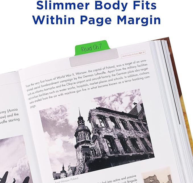 Avery Margin Ultra Tabs, 2.5" x 1", 2-Side Writable, Assorted Colors, 48 Repositionable Page Tabs (74866)