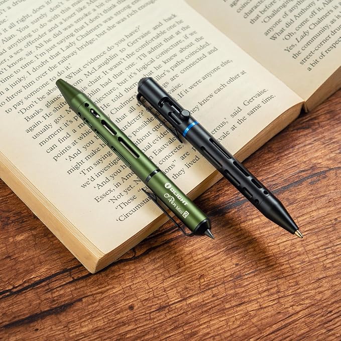 OLIGHT O'Pen Mini 2 Ballpoint Pen and Pencil in One, Replaceable EDC Refill and Pencil Tip, Smooth Writing, for Office, Working, Writing (OD Green)