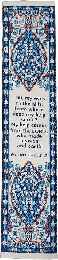 Logos Bookmark -Psalm 121:1-2, Christian, Cloth Carpet Bookmark